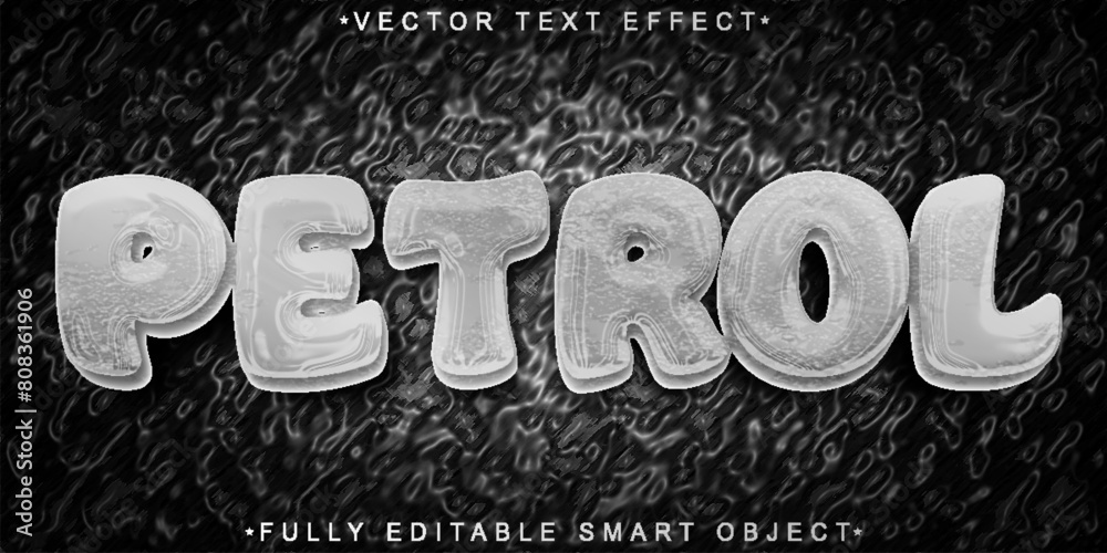 Poster gray petrol vector fully editable smart object text effect