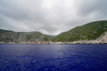 blue caves and limestone cliffs of Zakinthos