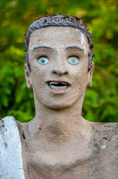 Parikkala, Finland. Sculptures by artist Veijo Ronkkonen. The park Patsaspuisto has more than 500 statues created by one person over 50 years. An unusual, interesting and creepy place.