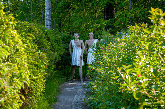 Parikkala, Finland. Sculptures by artist Veijo Ronkkonen. The park Patsaspuisto has more than 500 statues created by one person over 50 years. An unusual, interesting and creepy place.