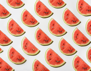 Watermelon Flatlay on white.