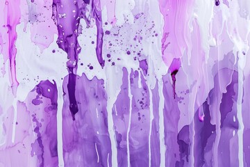 Fototapeta premium Acrylic Purple Graphic Background Watercolour. Colorful Paint Flow. Grunge Light Vintage Shapes Marble. Violet Fluid Acrylic Paint. Modern Bright Repeat Drips.
