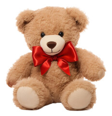 Obraz premium PNG Bow bear toy white background.