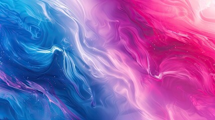 A colorful abstract painting with blue, pink and purple swirls. The painting has a dreamy, ethereal quality to it, with the colors blending together in a way that creates a sense of movement