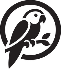 a black and white image of a bird with an owl on it