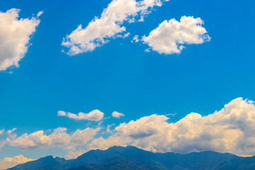 Runway airport city mountains panorama view from airplane Costa Rica.