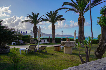 Argassi beach and resort on Zakinthos island