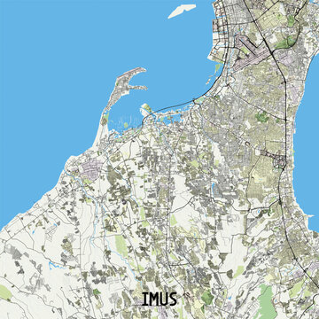 Imus Philippines map poster art