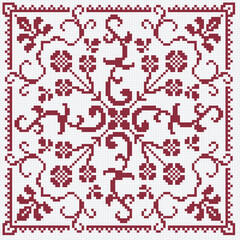 Flowers Frame Embroidery Ornament