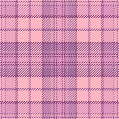 Customize textile fabric vector, back plaid pattern check. Swatch background texture seamless tartan in pink and red colors.