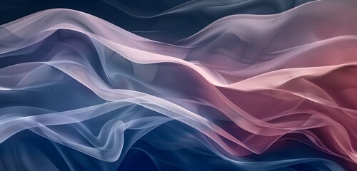 Obraz premium Dynamic abstract wave pattern with soft pink and vivid blue hues, seamless pattern