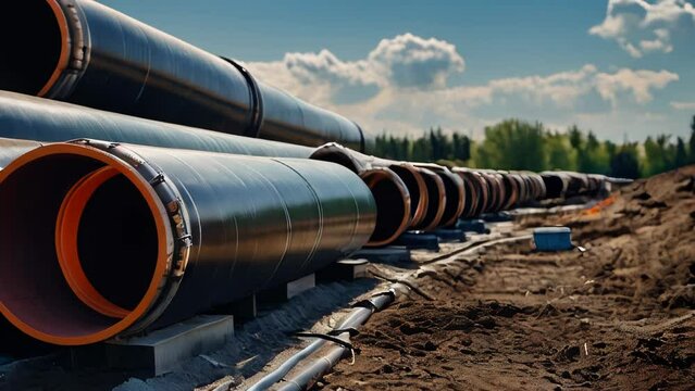 Installation works on replacement steel pipelines with thick-walled pipes made of polymeric materials