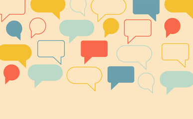 Speech Bubble Chat Talking Communication Abstract Background illustration