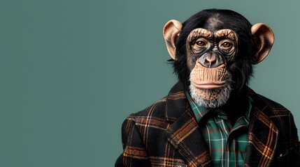 スーツを着たチンパンジー