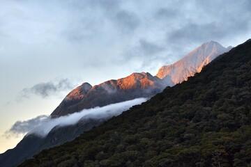 Scenic mountain landscape in New Zealand