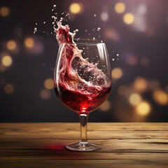 photography of a alcoholic drink explotion liquid flying ai generated