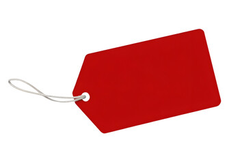 Red tag isolated