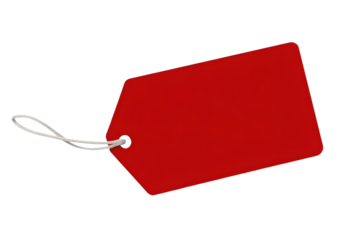 Red tag isolated