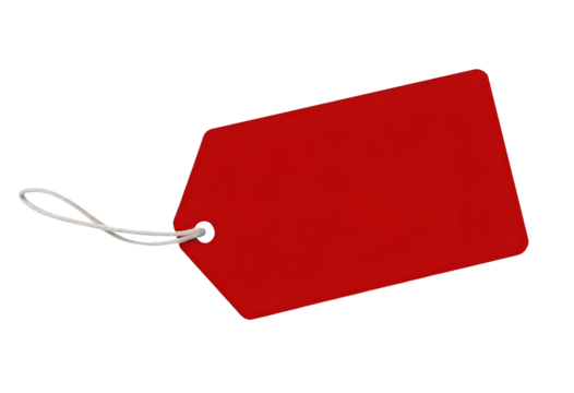 Red tag isolated