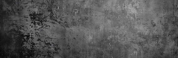 Fototapeta premium Wide panoramic image of a distressed, grunge metal texture with scratches and peeling paint, perfect for use as a background or graphic design element