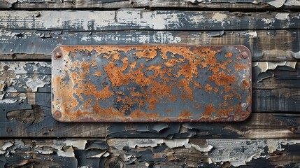 Retro blank rust sign background rust - eaten plate background vintage rusty 