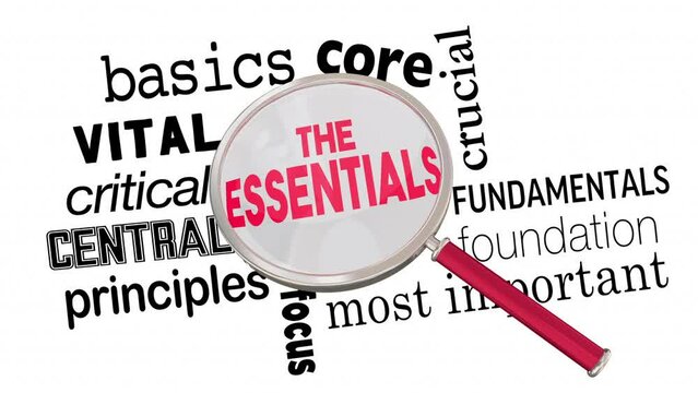 The Essentials Magnifying Glass Find Basics Fundamental Central Elements 3d Animation