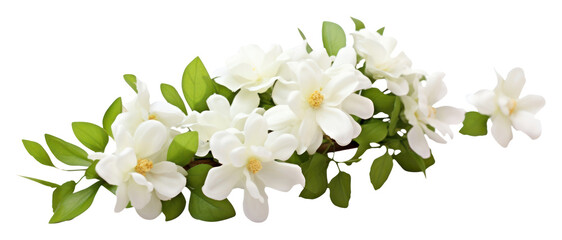 Obraz premium PNG White jasmine flower blossom plant.