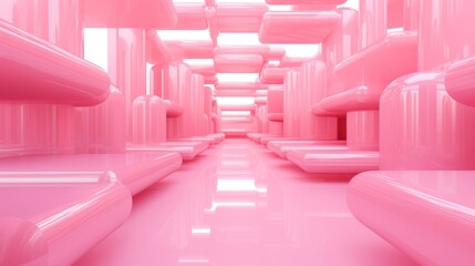Fototapeta premium Pink 3D Background 