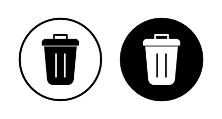 Trash icon vector isolated on white background. trash can icon. Delete icon vector