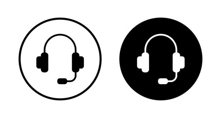 Headphone icon vector isolated on white background. Headphone vector icon. Call us