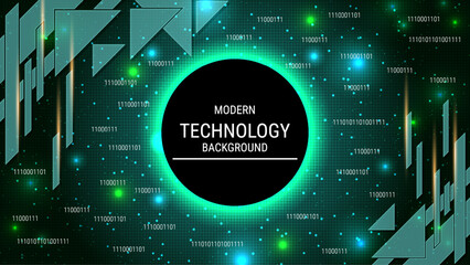 Modern technology style vector background. Design for presentation, slideshow, landing page, flyer, banner, card, booklet