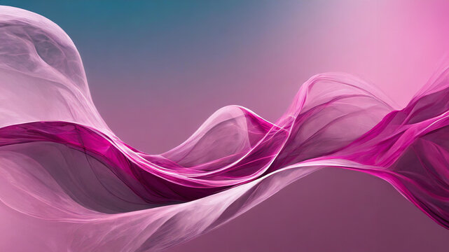 Pink abstract swoop swirl with smoke and fog
