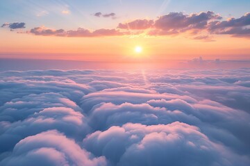 majestic sunset landscape above a sea of clouds breathtaking panoramic view aweinspiring nature photography