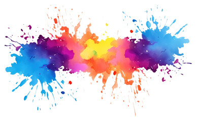 Fototapeta premium PNG Rainbow backgrounds white background splattered.