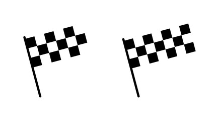 Racing flag icon set. race flag icon.Checkered racing flag icon