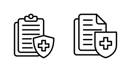 Medical insurance icon set. health insurance icon