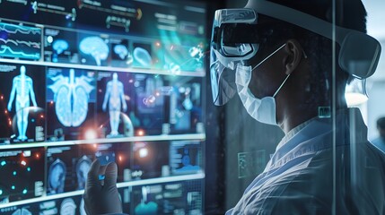 Fototapeta premium Futuristic DNA research
