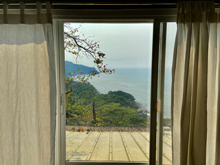 view from the window to the sea