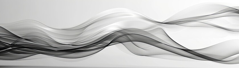 Obraz premium Abstract background featuring monochromatic waves and subtle lines