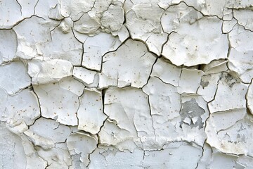 Cracked white wall texture, providing a grungy and distressed backdrop