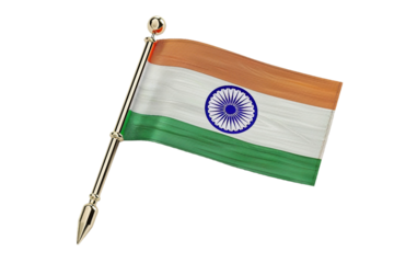 india flag in a Pin, no background, PNG image