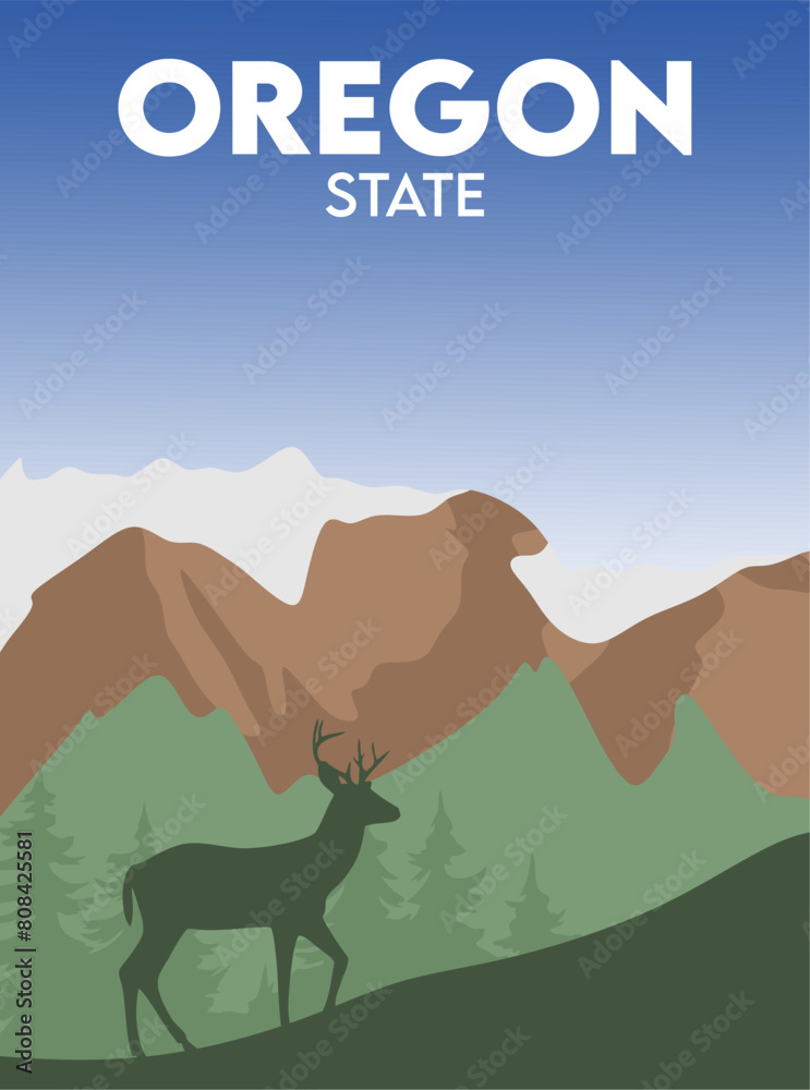 Wall mural oregon state united states of america