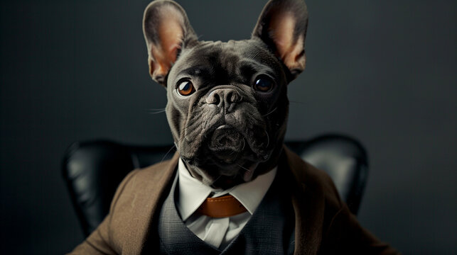 A dog lawyer in a suit