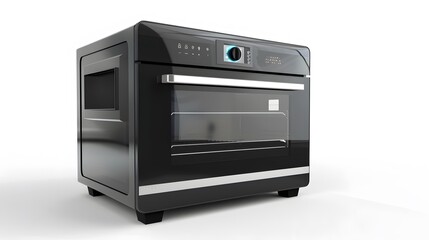 A modern, multi-function electric oven with an LED display, isolated on a white background