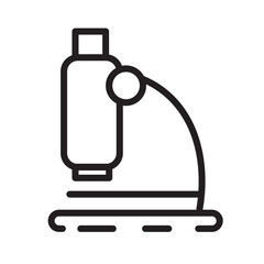 Biology Lab Microscope Line Icon