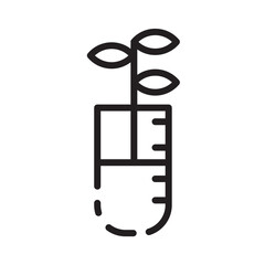 Lab Plant Research Line Icon