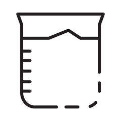Acid Beaker Chemistry Line Icon