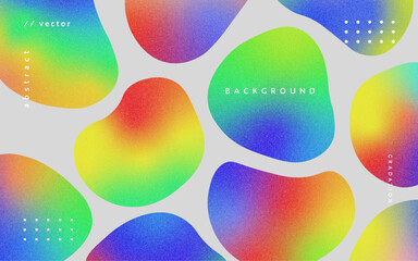 カラフルなグラデーション　ノイズ　レトロ　モチーフ　ベクター 