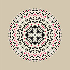 abstract mandala pattern. Art on the wall. Coloring book Lace pattern The tattoo. Design for a wallpaper Paint shirt and tile Sticker Design, Decorative circle ornament in ethnic oriental style