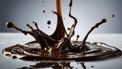 splash of melted chocolate